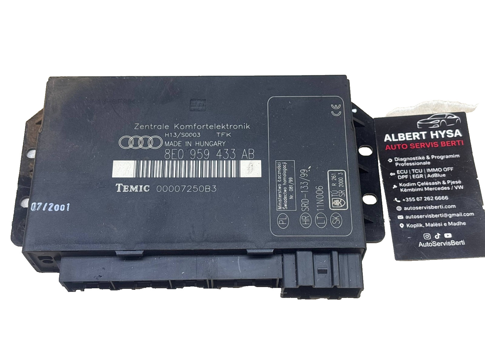 OEM Audi Comfort Control Module 8E0959433AB Central Convenience Unit Temic Genui
