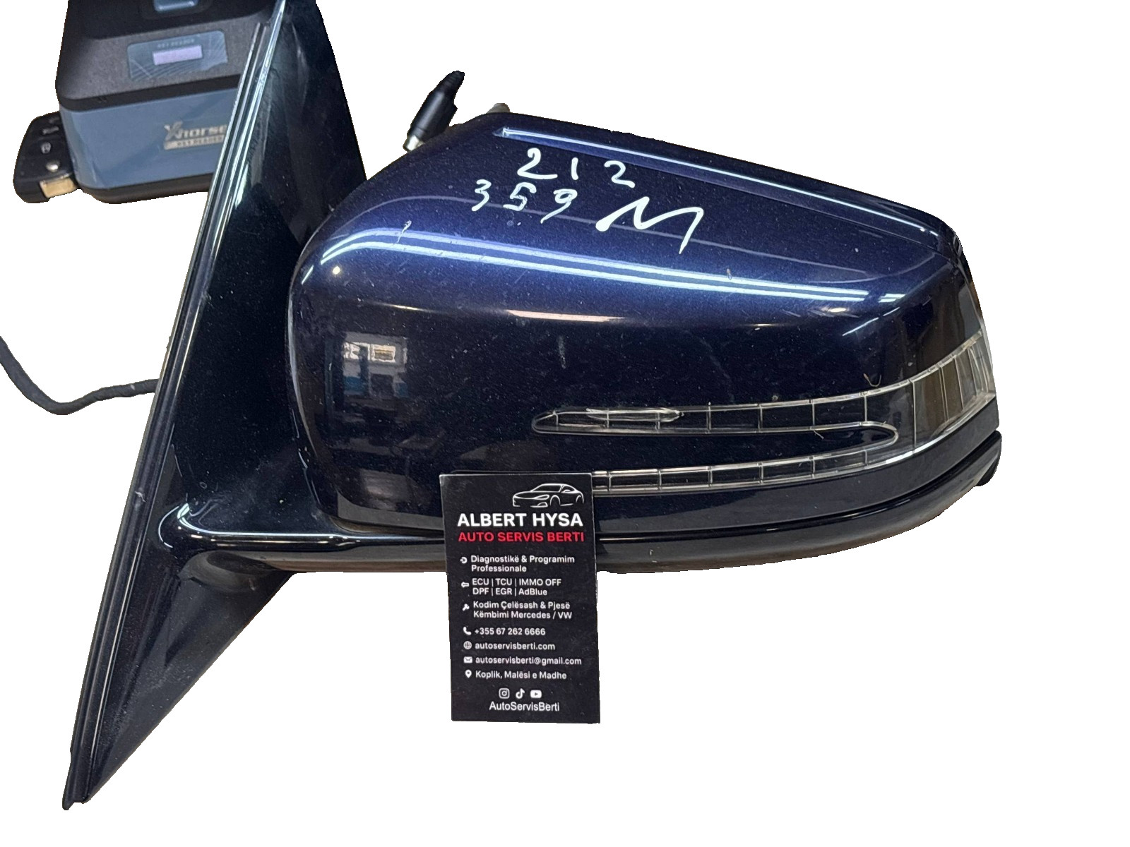 Mercedes-Benz W212 E-Class Left Side Mirror Blue A2128100516 A3159443 A3159441