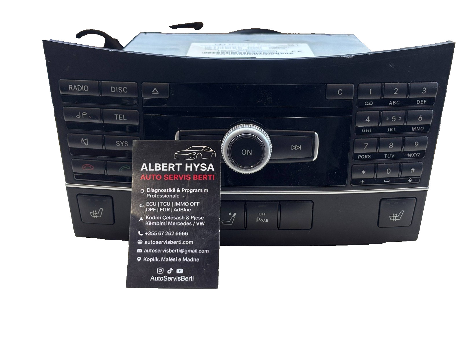 Mercedes-Benz W212 E-Class Radio CD Head Unit A2129060201 Panasonic OEM