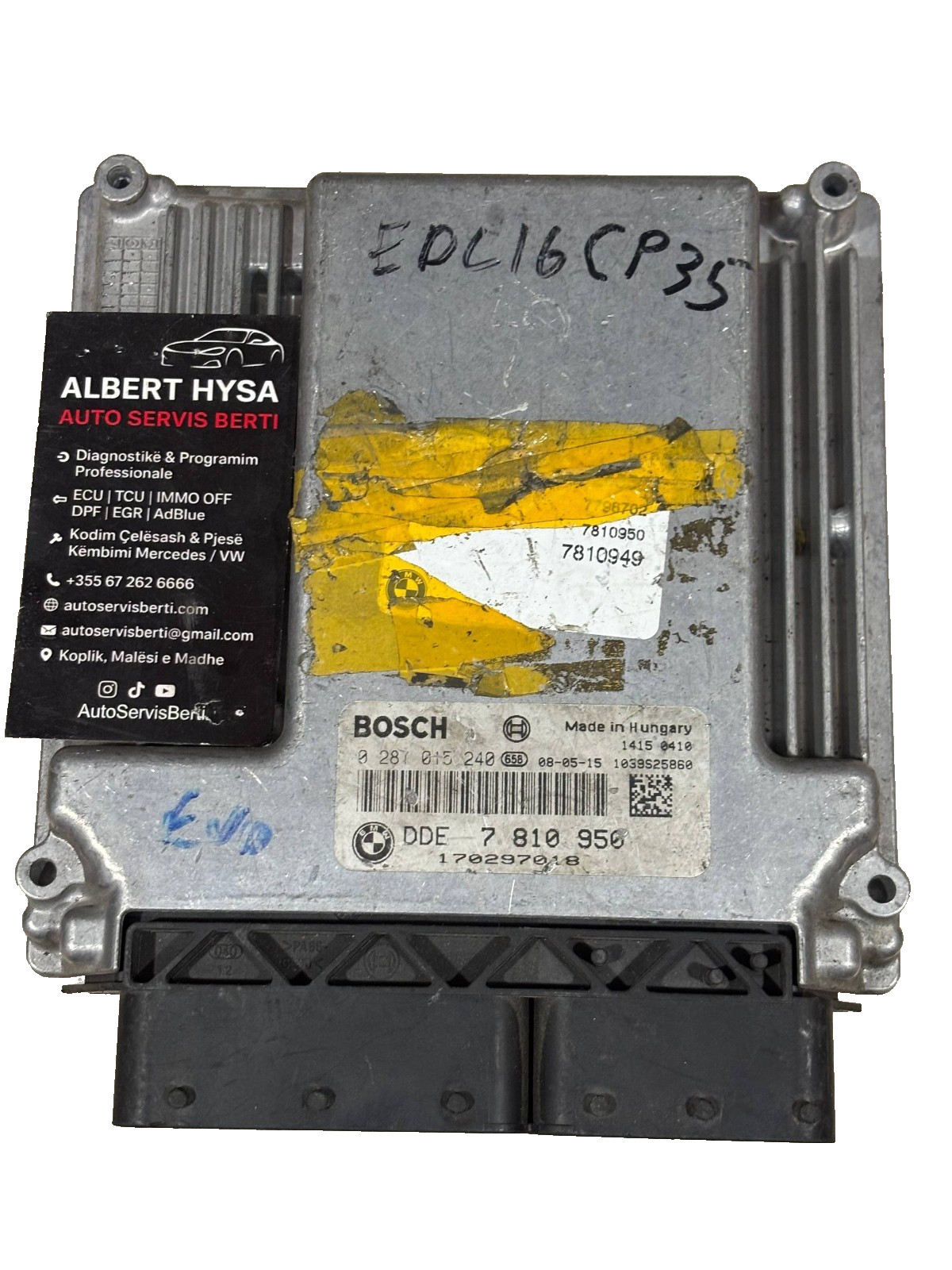 BMW Bosch Diesel ECU DDE 7810956 0281015240 EDC16CP35 Engine Control Module