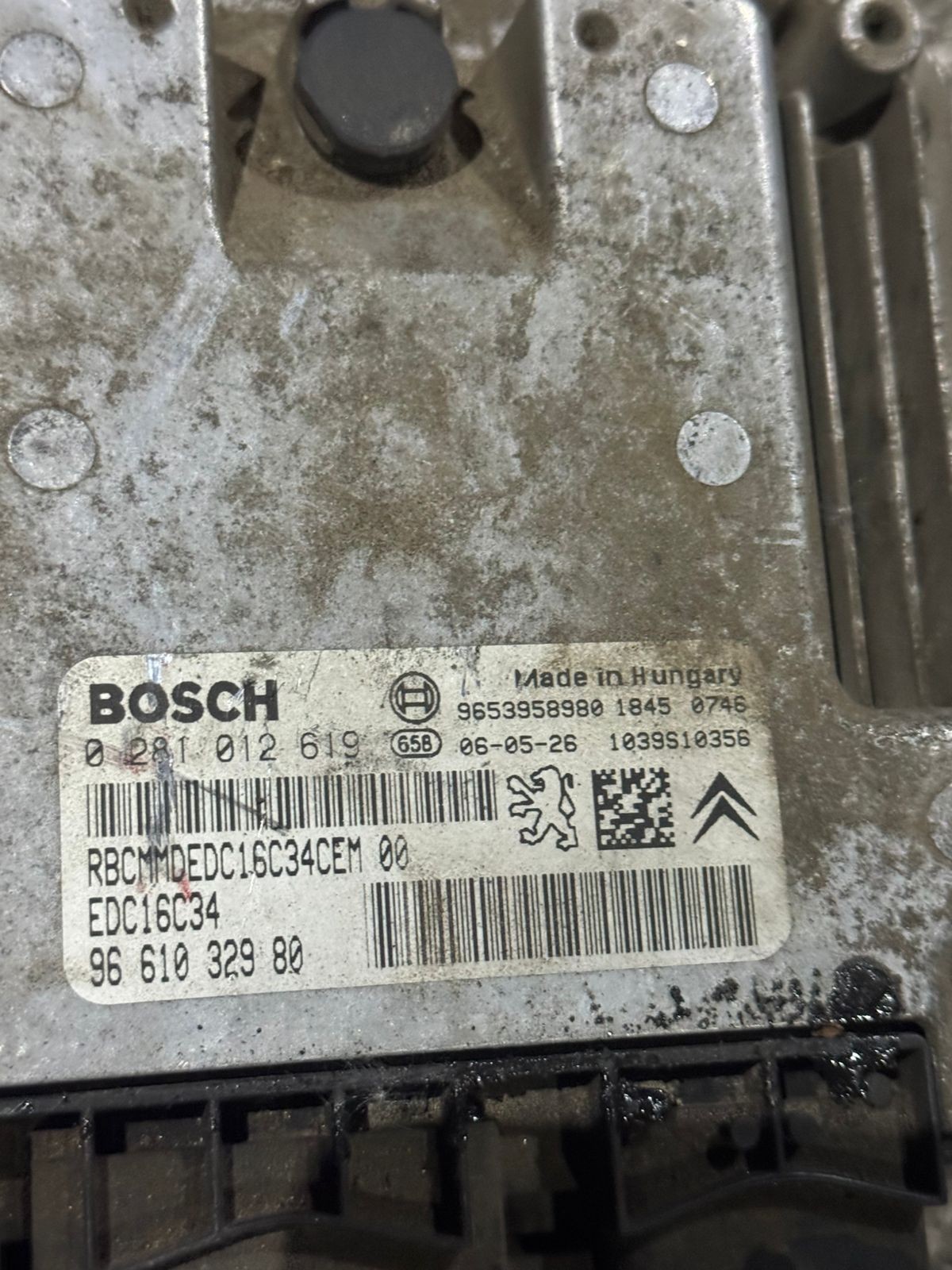 Bosch 9661032980 EDC16C34 ECU 0281012619 Diesel Engine Control Unit