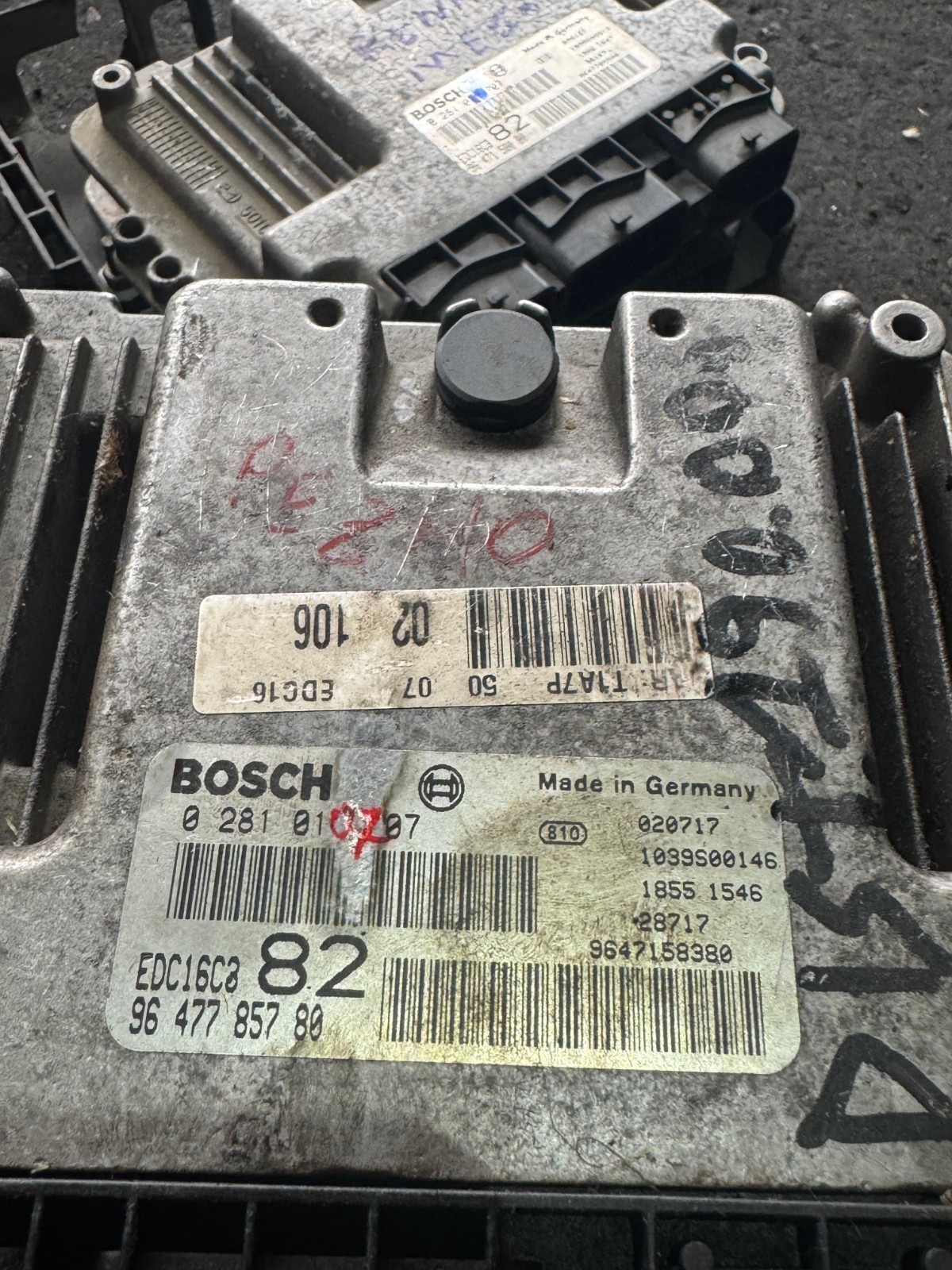 Bosch 9647785780 EDC16C3 ECU 0281010707 Diesel Engine Control Unit