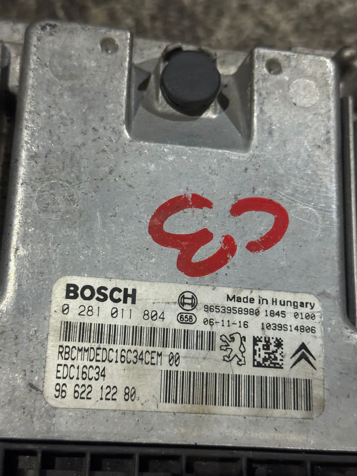 Bosch 9662212280 EDC16C34 ECU 0281011804 Diesel Engine Control Unit
