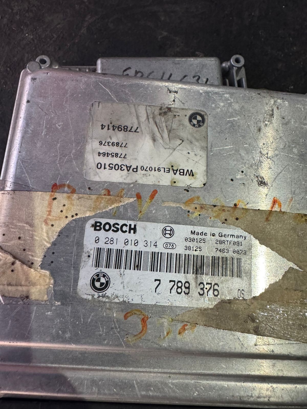 7789376 Bosch EDC15C4 0281010314 Diesel Engine Control Unit