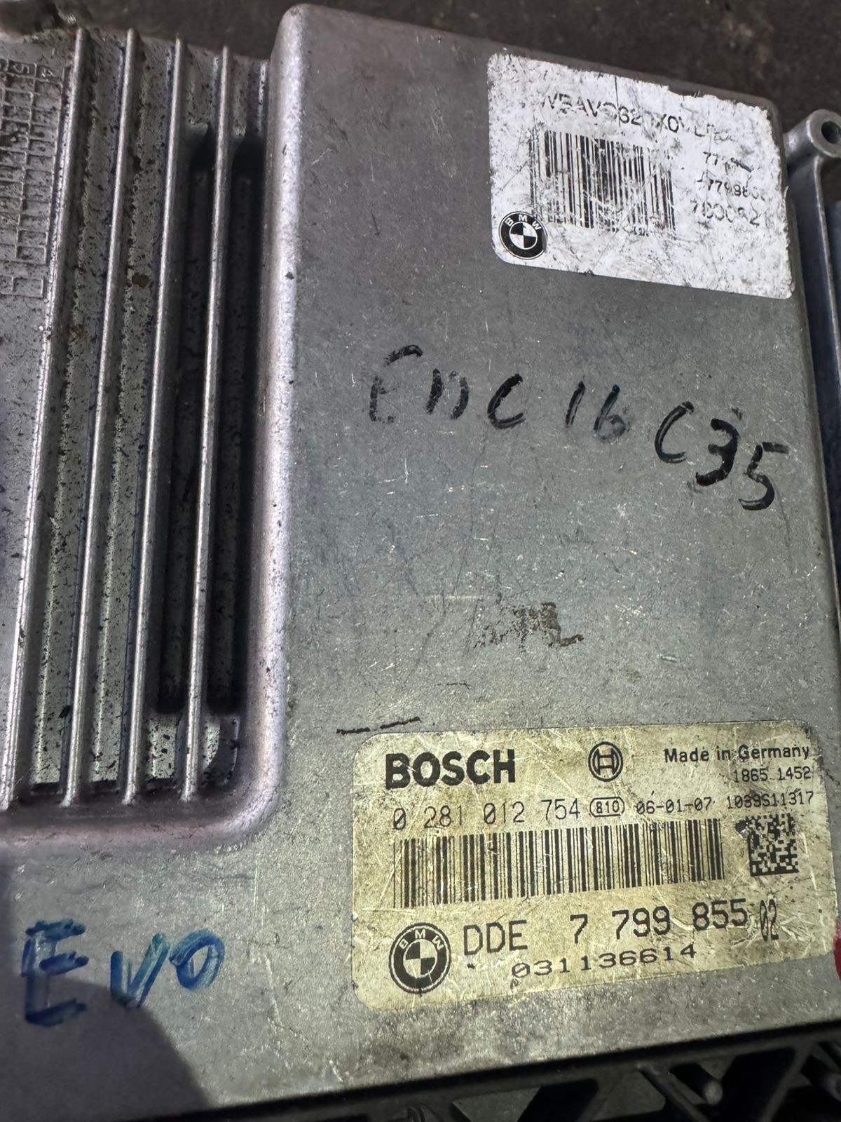 DDE7799855 02 Bosch EDC16C35 0281012754 Diesel Engine Control Unit