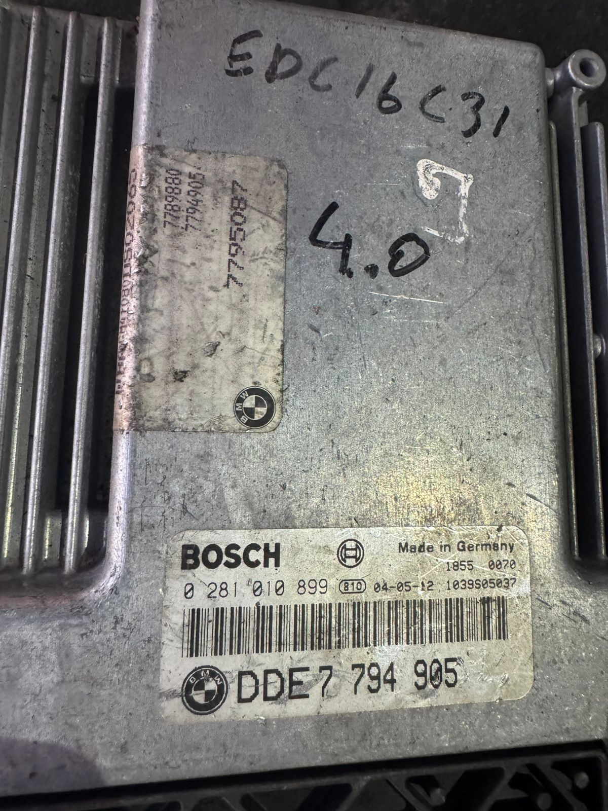 DDE7794905 Bosch EDC16C1 0281010899 Diesel Engine Control Unit