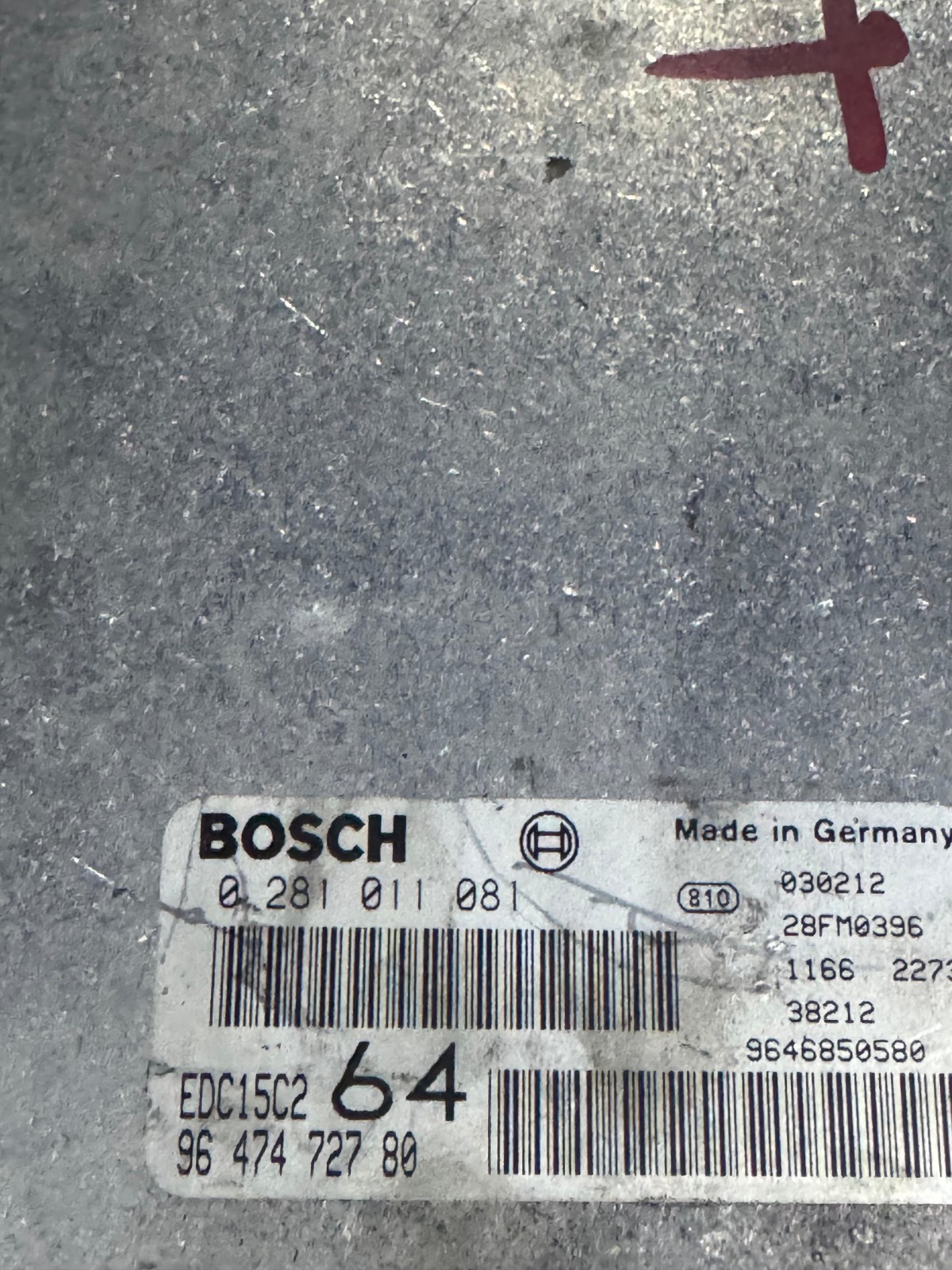 Bosch 9647472780 EDC15C2 ECU 0281011081 Diesel Engine Control Unit