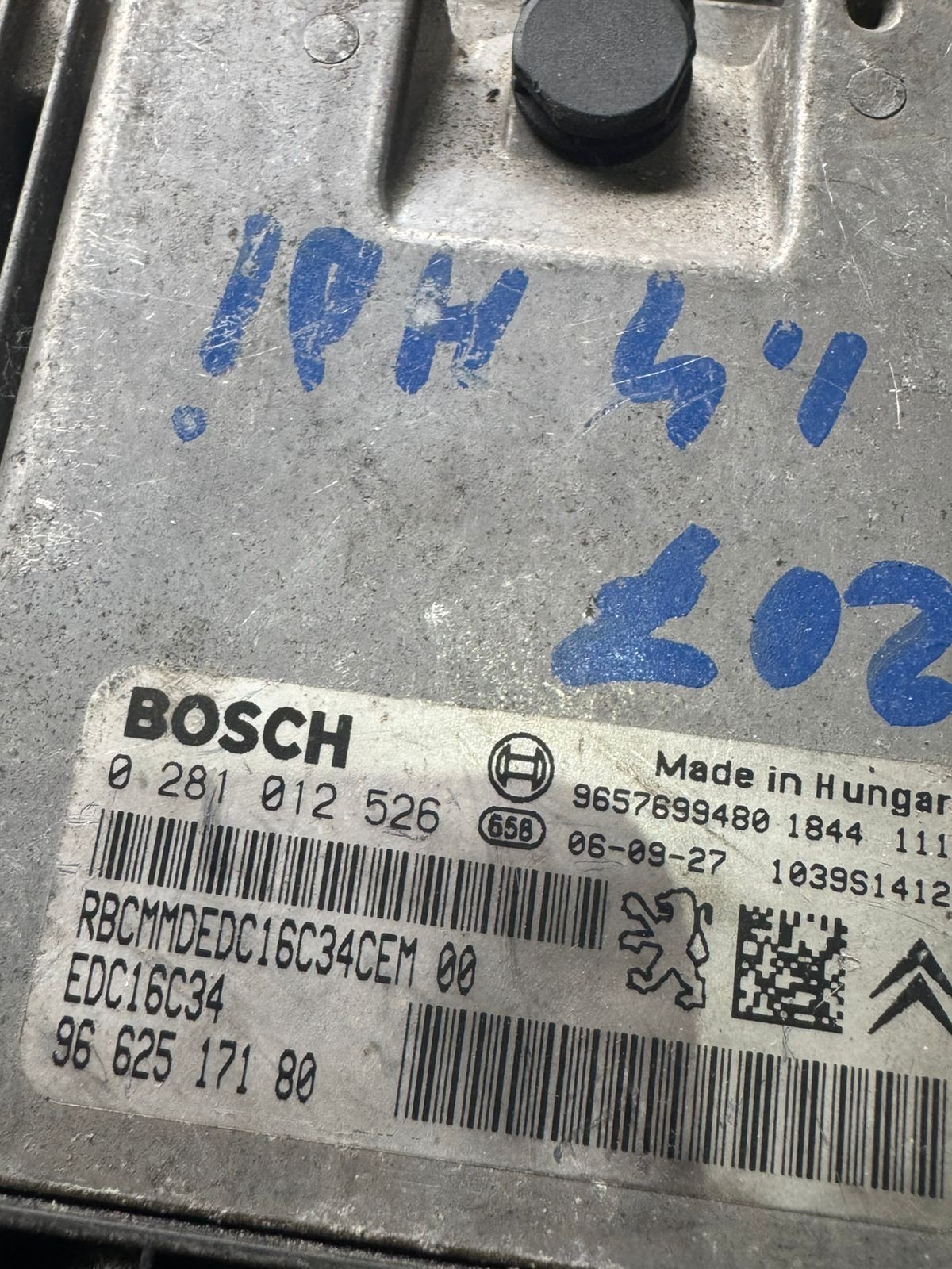 Bosch 9662517180 EDC16C34 ECU 0281012526 Diesel Engine Control Unit