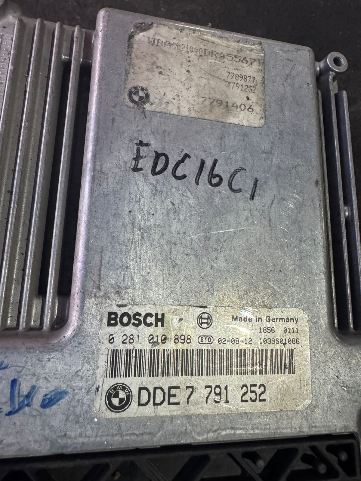 DDE7791252 Bosch EDC16C1 0281010898 Diesel Engine Control Unit
