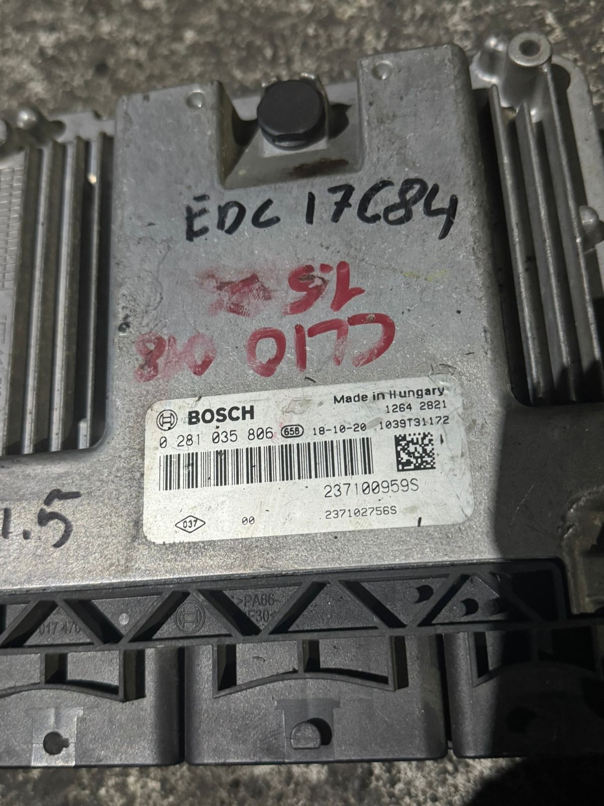 Bosch 237100959S EDC17C84 ECU 0281035806 Diesel Engine Control Unit