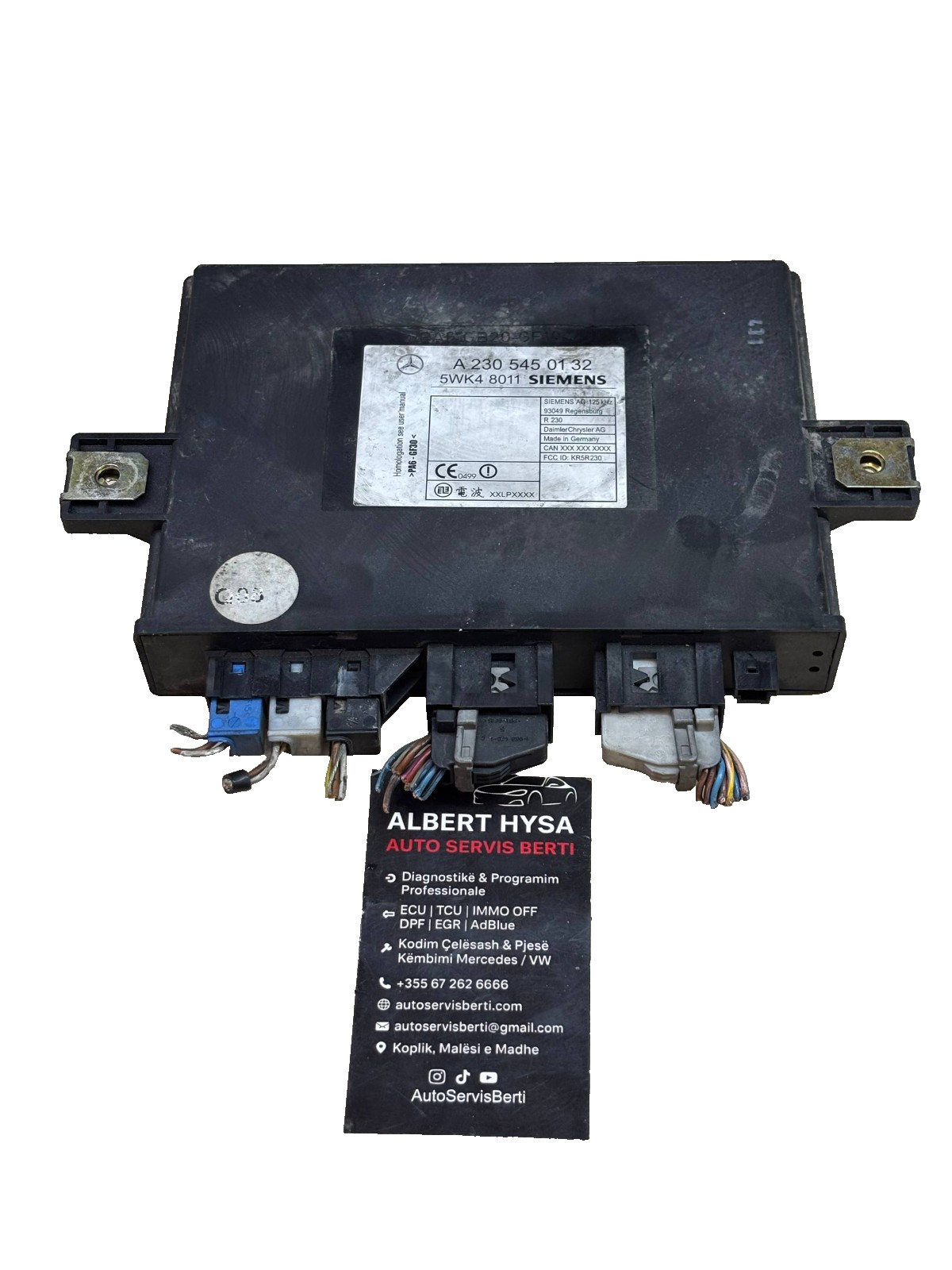 Mercedes-Benz R230 Siemens Keyless Go Control Module A2305450132 5WK48011 OEM