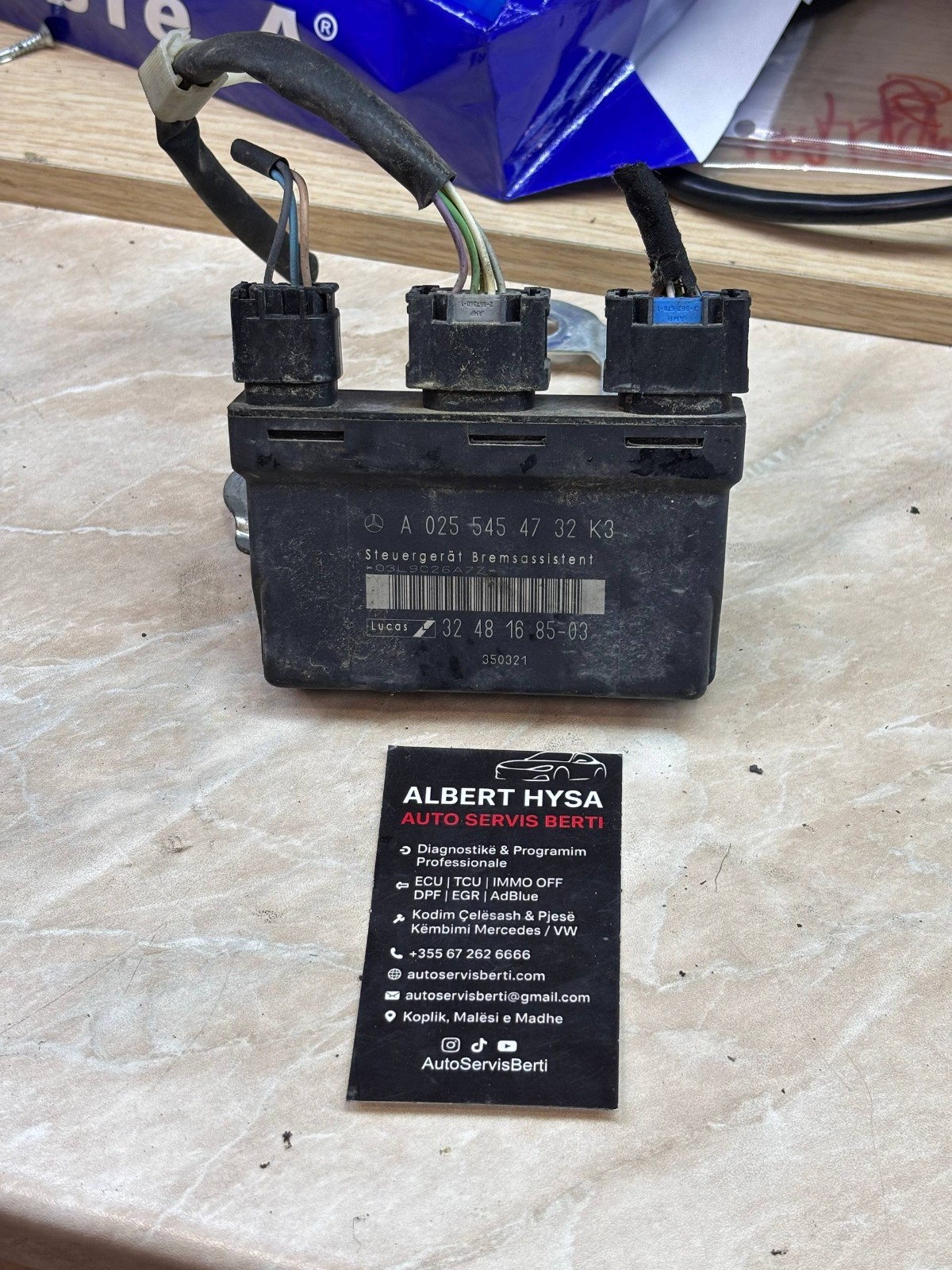 Mercedes-Benz Brake Assist Control Module BAS A0255454732 Lucas 3248168503 OEM