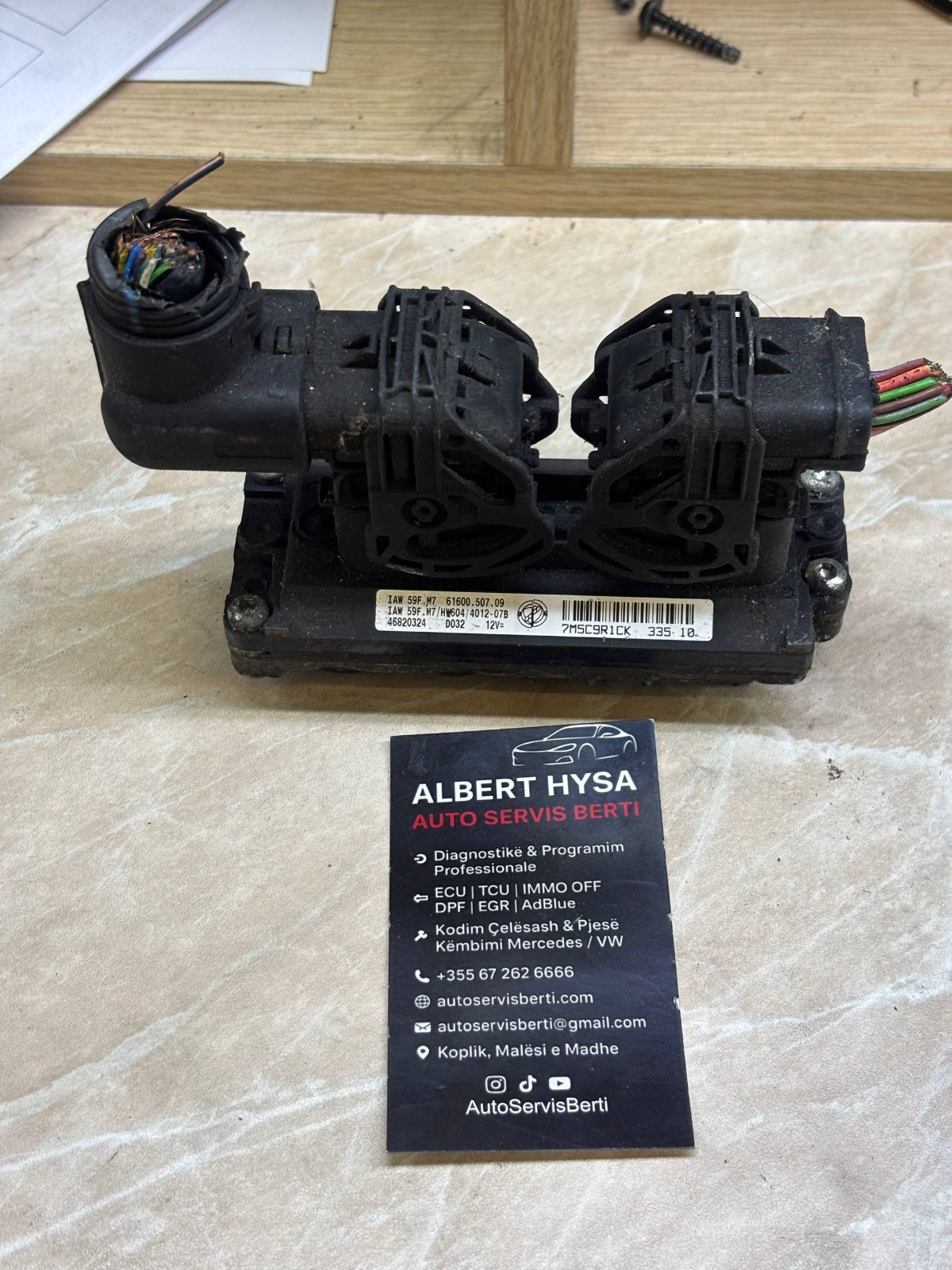 Fiat IAW 59F.M7 ECU Engine Control Module 61600.507.09 46820324 HW604/4012-07B O
