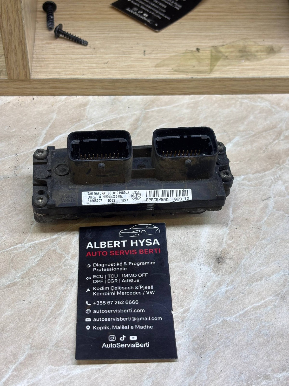 Fiat Magneti Marelli IAW 5AF.NA Engine ECU Control Module BC.0101989.A 51865707