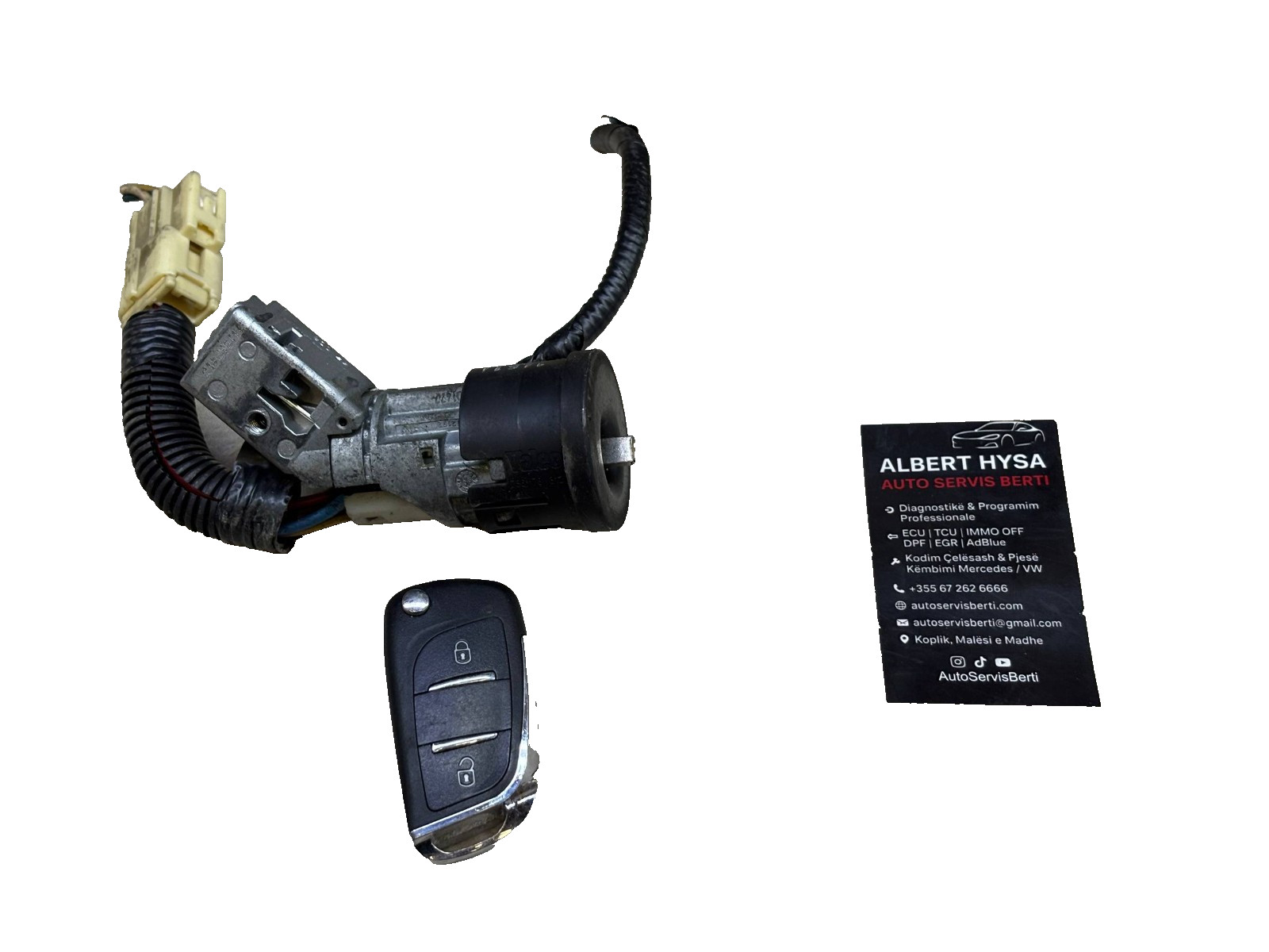 Toyota Aygo C1 107 Ignition Lock Barrel w/ Key Valeo 73678312 Kit Avail