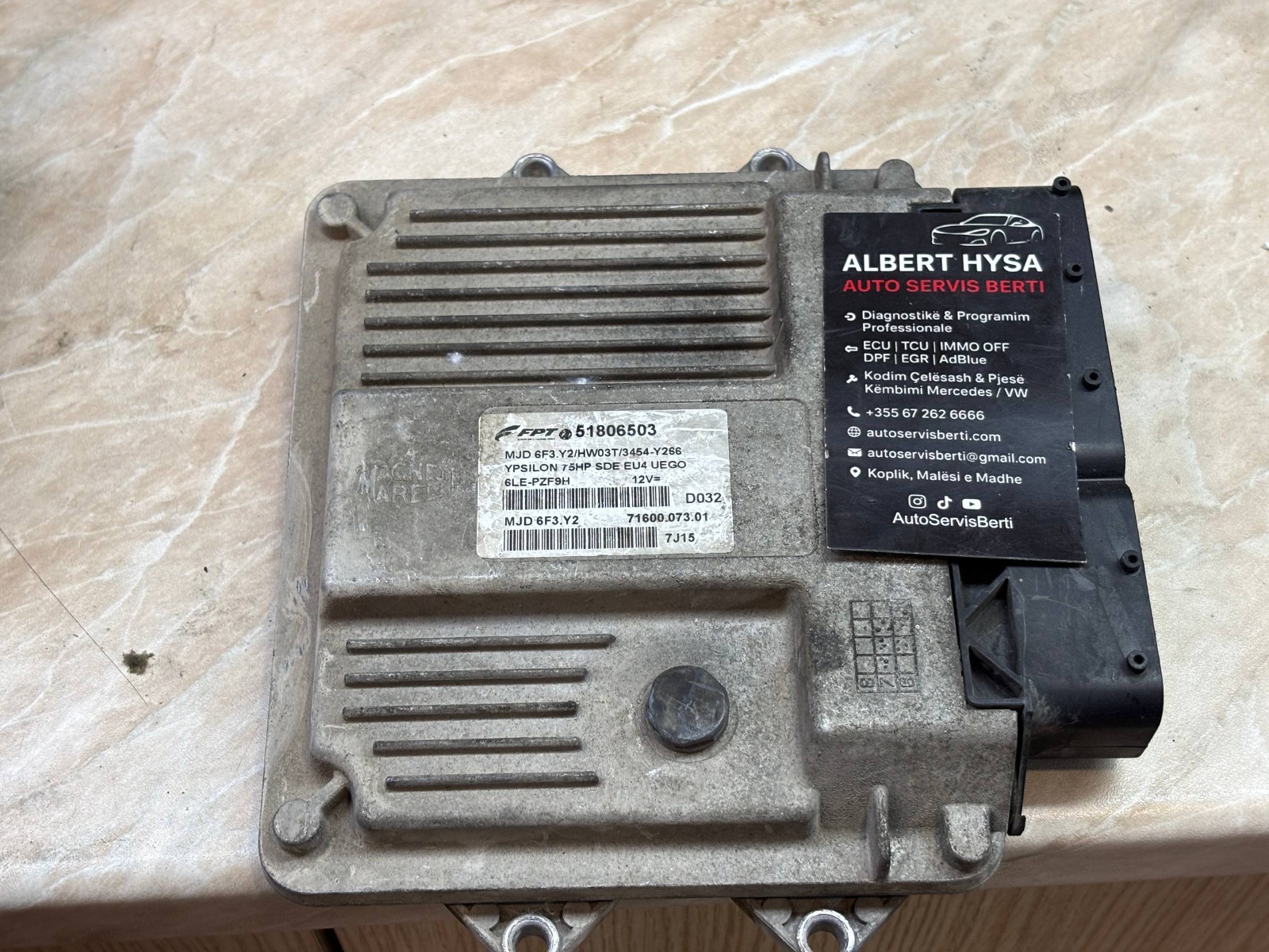 Lancia Ypsilon ECU MJD6F3.Y2 51806503 71600.073.01 Full Kit Available