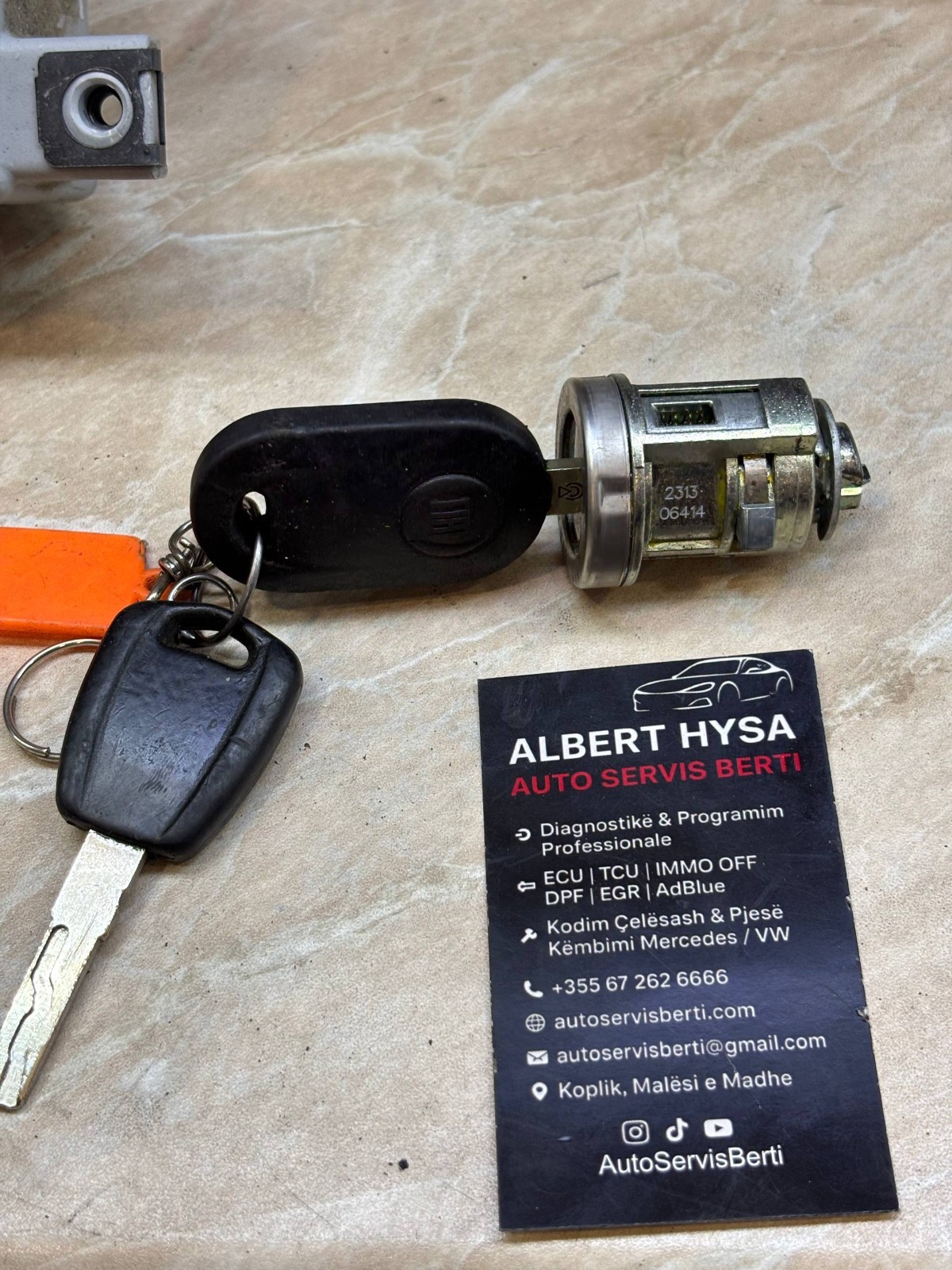 Fiat Panda Ignition Lock Cylinder With Key 2313 06414