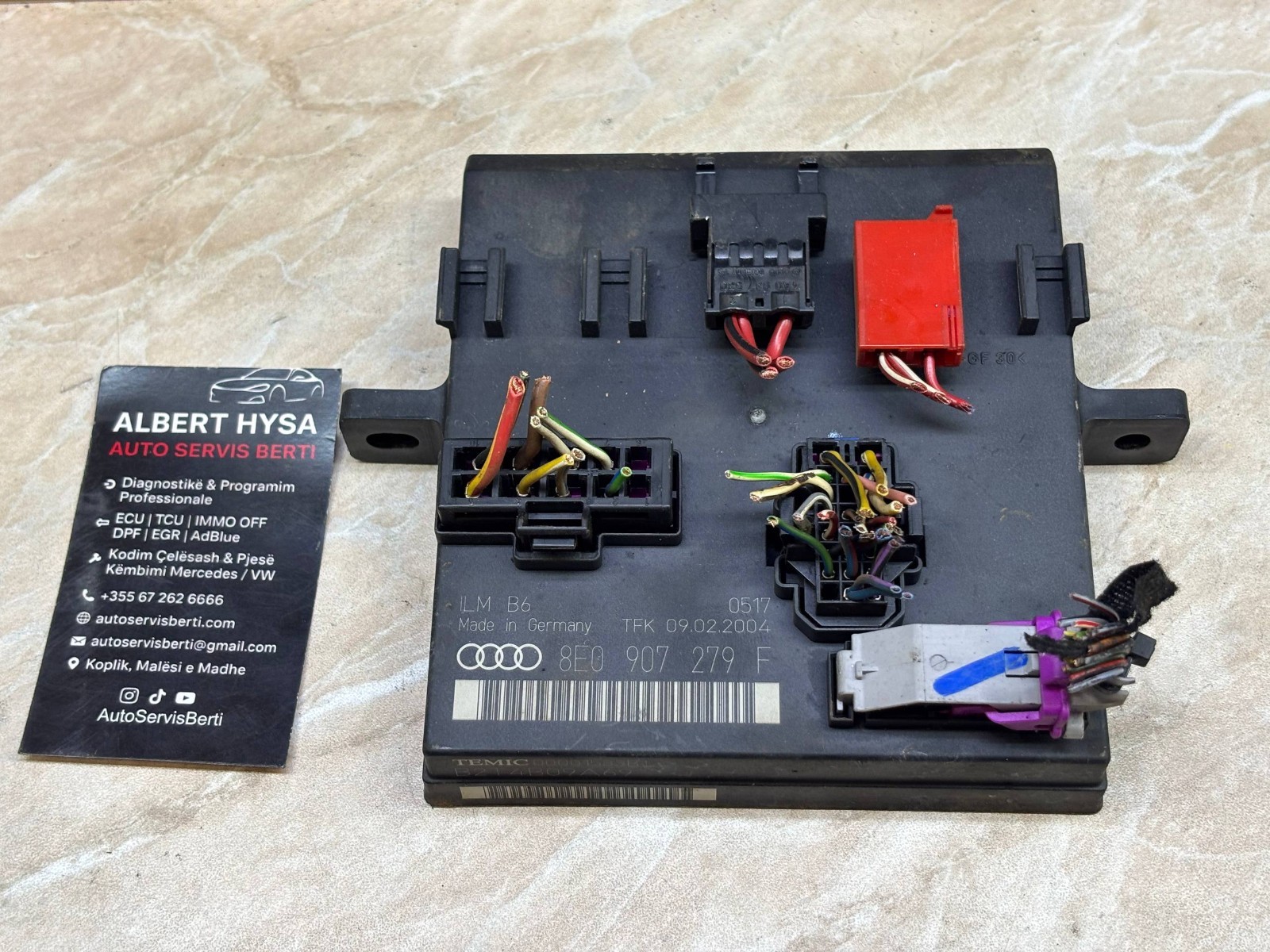 Audi A4 B6 Comfort Control Module 8E0907279F CCM LLM B6