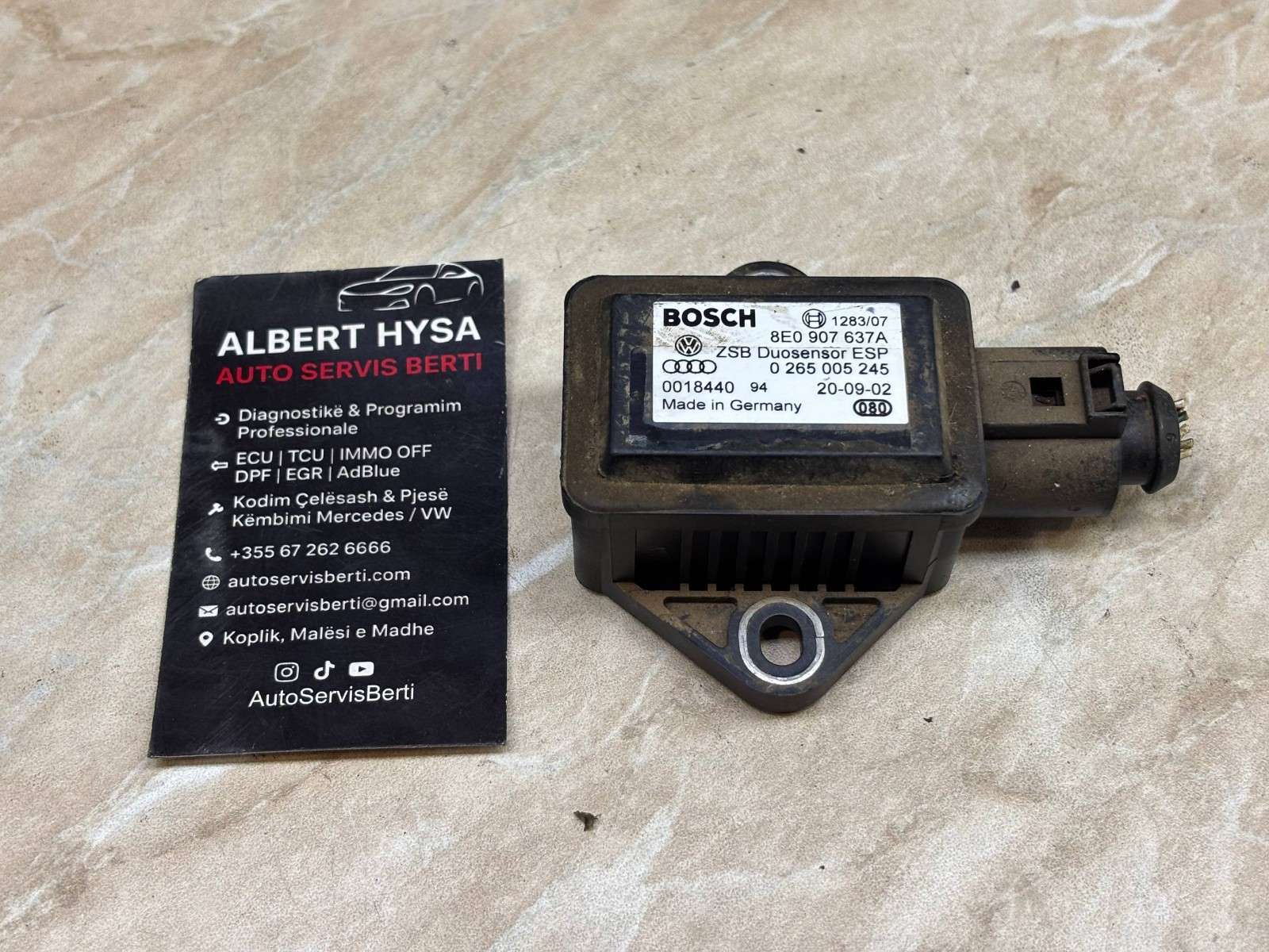 Audi VW Bosch ESP Duosensor Module 8E0907637A 0265005245 OEM