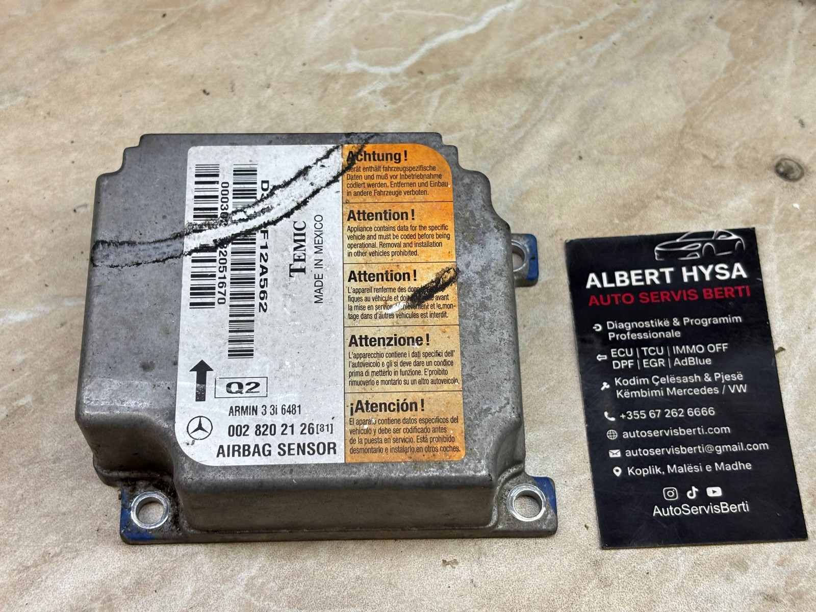 Mercedes-Benz A0028202126 Temic Control Module ARMIN 3 di 6481