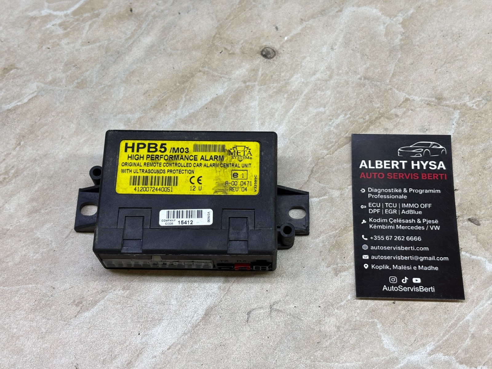 Mercedes Meta System Alarm Control Module HPB5/M03 A000471 OEM