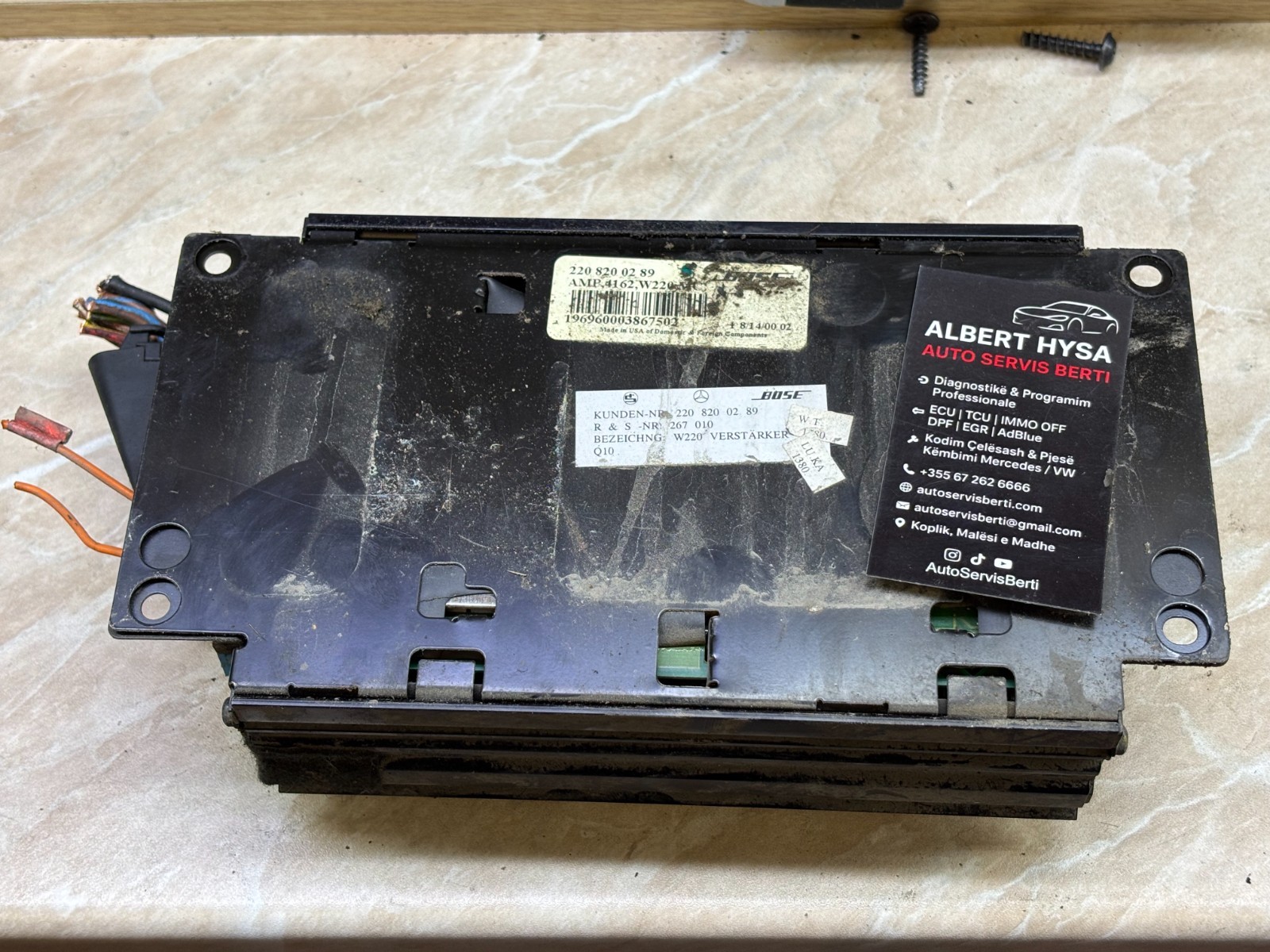 Mercedes Bose Amplifier A2208200289 W220 OEM
