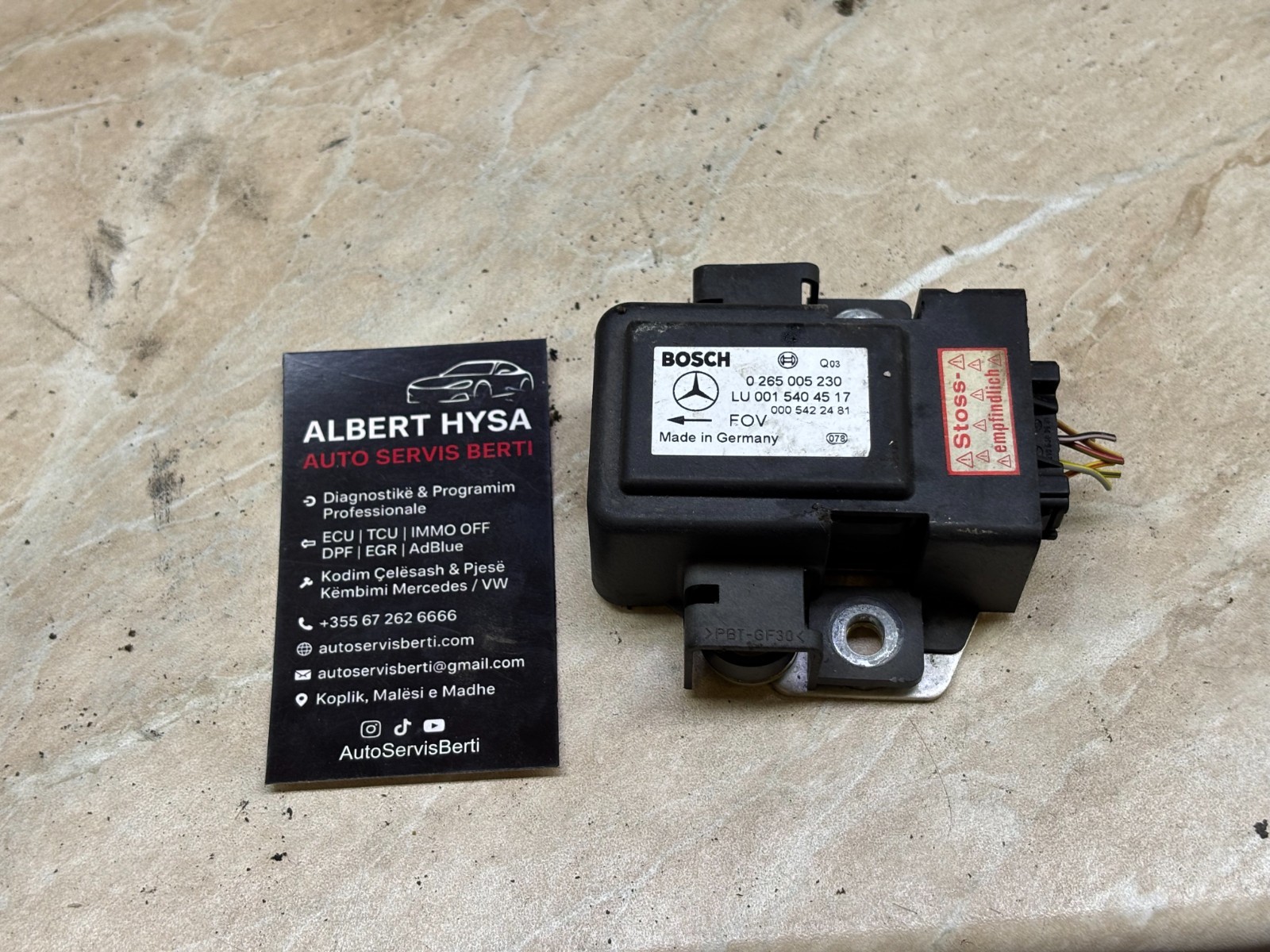 Mercedes Bosch Yaw Rate Sensor Module 0015404517 0265005230 OEM