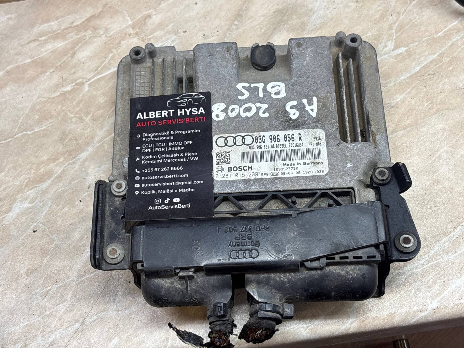 Audi ECU 03G906056R Bosch 0281015209 Engine Control Unit EDC16U34 A3 A4 2.0 TDI