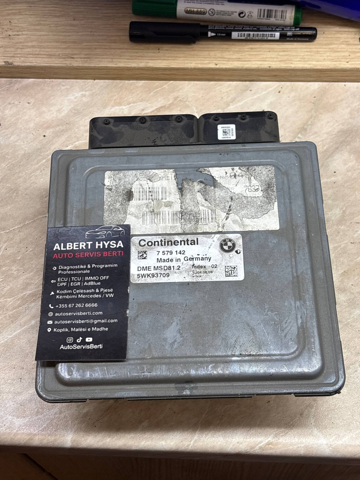 BMW ECU DME MSD81.2 7579142 Continental 5WK93709 Engine Control Unit