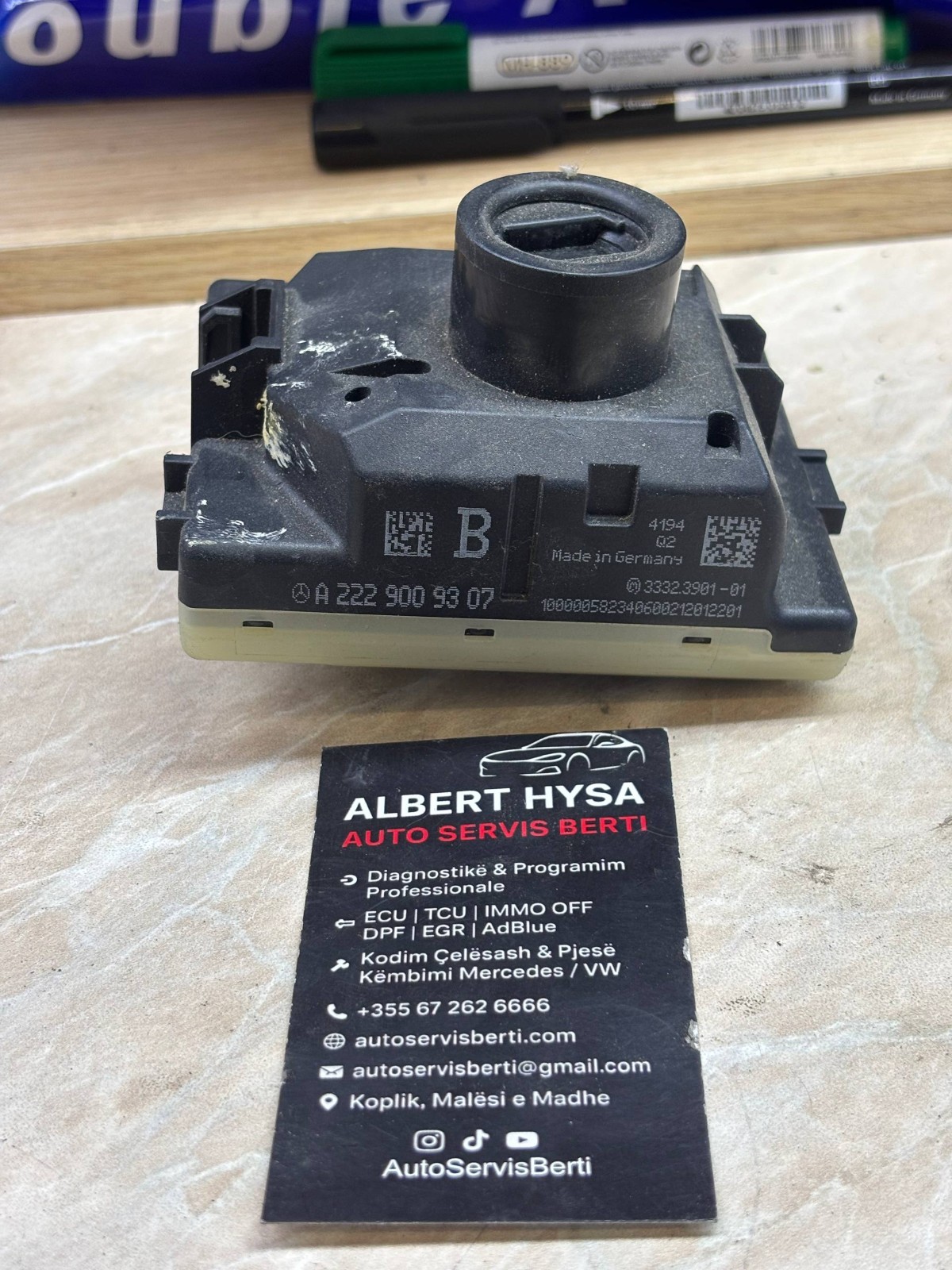 Mercedes Ignition Switch Module A2229009307 Key Slot Reader EIS ESL S-Class W222