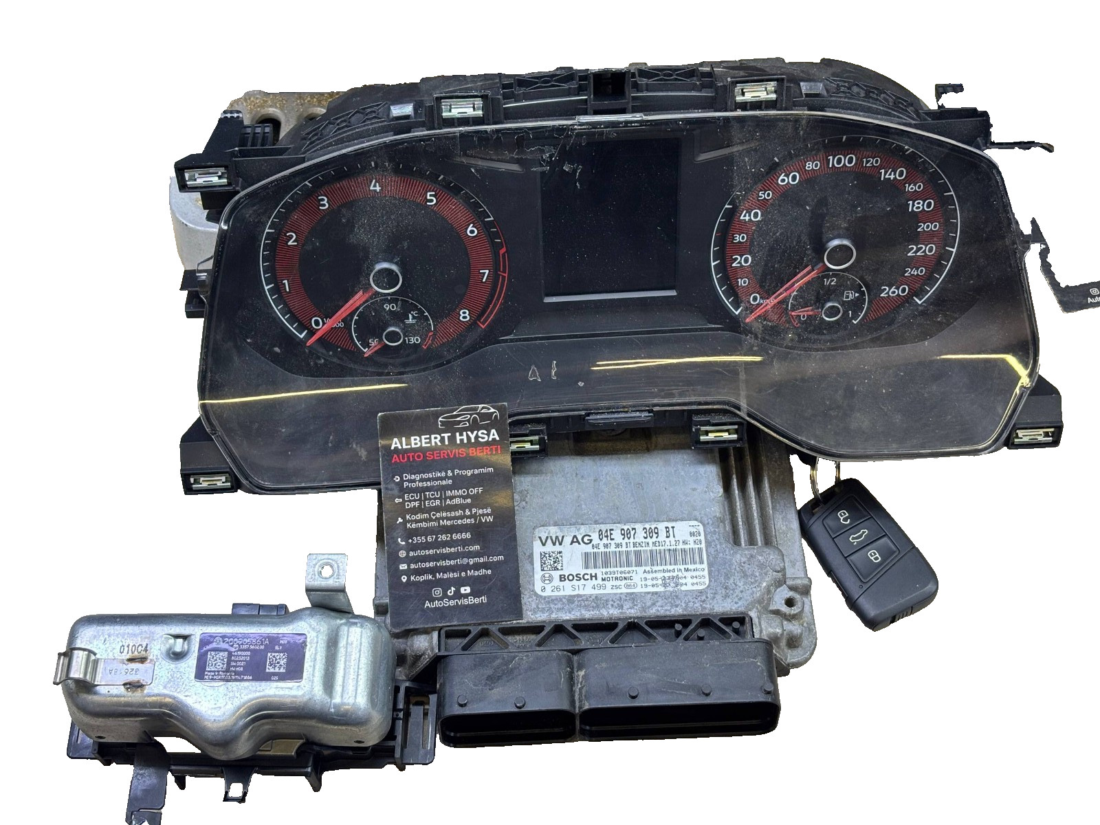 VW Jetta 2020 1.4 TSI ECU Kit 04E907309BT Cluster 17A920740A Key Immobilizer Set