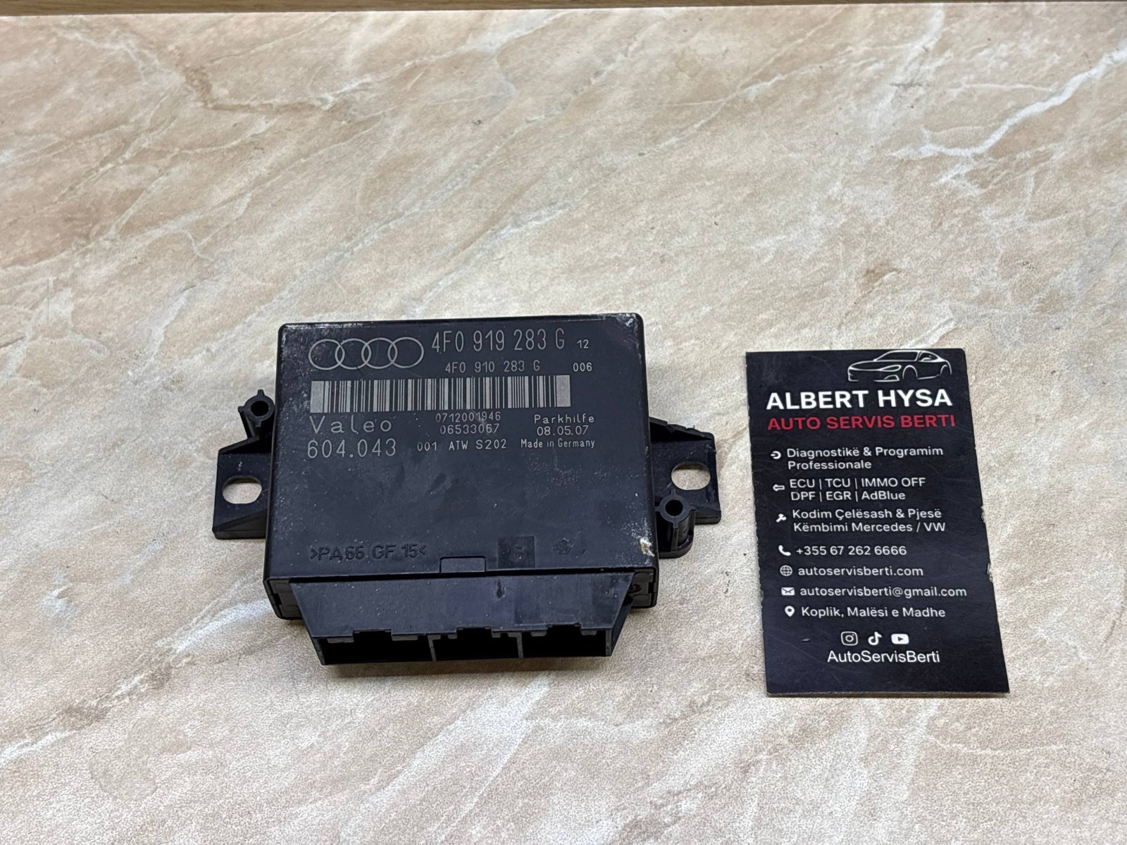 Audi A6 C6 Parking Assist PDC Control Module 4F0919283G Valeo OEM