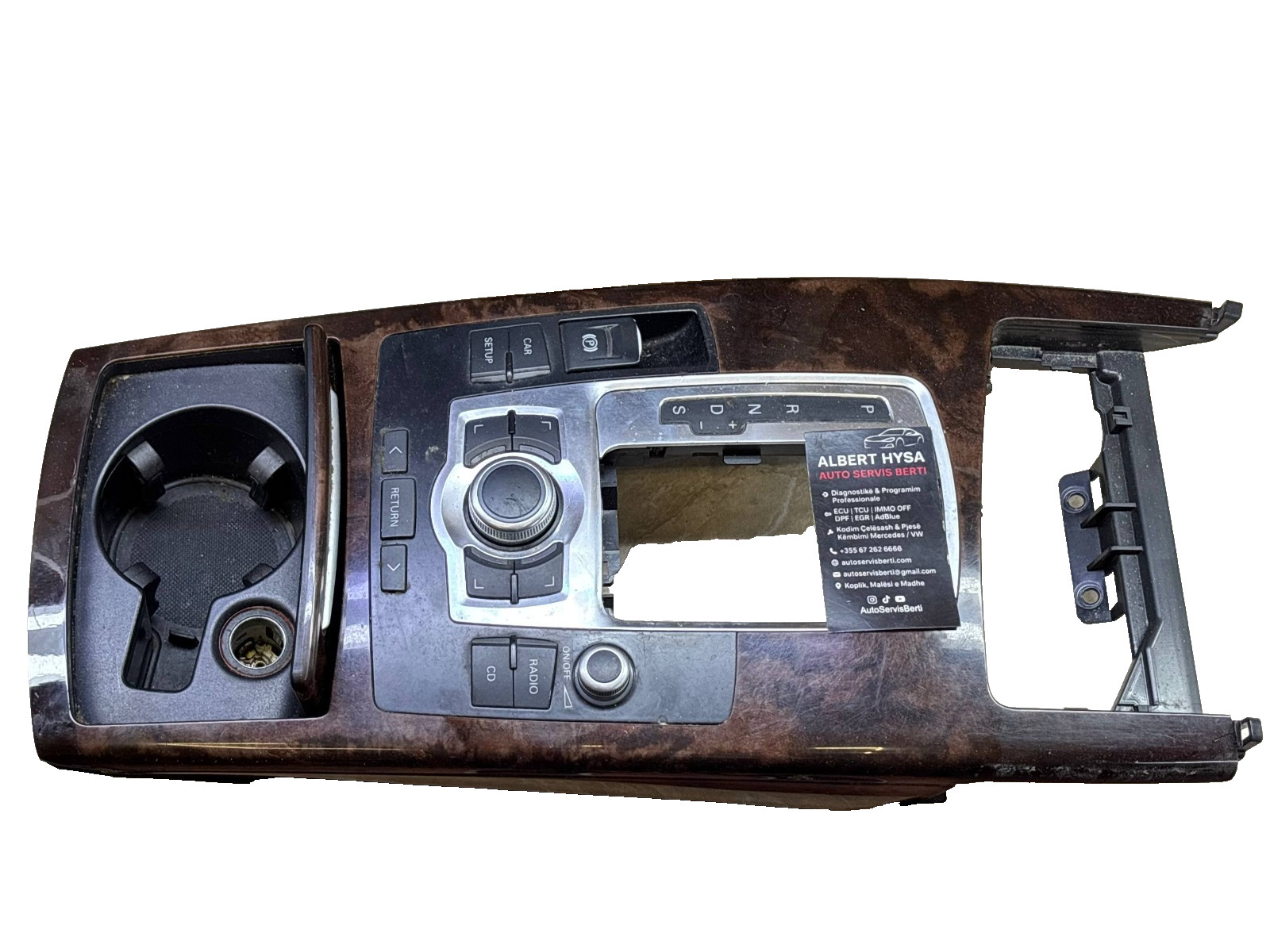 Audi A6 C6 Center Console Wood Trim MMI Control Panel 4F1864261B OEM