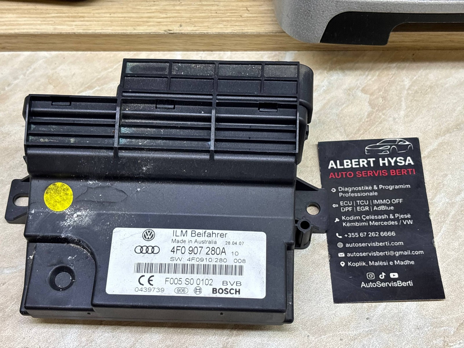 Audi A6 C6 Passenger Door Control Module ILM Beifahrer 4F0907280A Bosch OEM